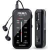 Lustrens Piccola radio portatile AM/FM, mini ricevitore AAA ideale per passeggiate, jogging