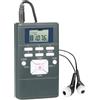 Lustrens Mini radio FM portatile con display LCD, orologio digitale e ricevitore wireless
