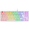 Merkloos Tastiere da gioco - TKL - Meccanica - Interruttori marroni - Illuminazione RGB - Bianca - Antighosting