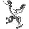 Merkloos Cyclette pieghevole - Bici da - 10 livelli di resistenza - Schienale - Display LCD con app