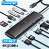 Lemorele TC97 Hub USB Docking Station USB 3.1 da USBC a Dual HDMI 4K 10Gpbs Tipo-C 100W Adattatore VGA Tipo-C 3.1 per MacBook Windows