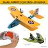 JIKEFUN 2CH Mini RC Aereo 2.4G Ala fissa Aliante telecomandato Aereo professionale con luci a LED Modello di aereo Giocattoli per bambini