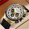 CURREN Orologi da uomo Cinturino in silicone di lusso di marca Cronografo sportivo al quarzo impermeabile Orologio militare Orologio da uomo luminoso con data