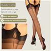 NONE 1/2/3 paia di calze alte alla coscia da donna in poliammide 80% di lusso, 8 denari, tinta unita, tessuto lavorato a maglia, cucitura posteriore, eleganti e sexy