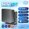 NONE 2026 Windows 11 Pro NUOVO Mini PC Intel N150/Intel I3-6100U Windows 11 Pro 16GB RAM 1/2TB SSD WiFi6 BT5.2 Computer Desktop PC