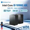 NONE Mini PC Intel Core I9 10980HK/Intel I3-6100U Windows 11, Computer Portatile Mini 16GB DDR4 1TB 2TB SSD, PC da Gaming Desktop 4K HD
