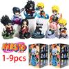 Bandai Set di Action Figure Naruto Blind Box, Versione Q in PVC, Statuette Anime di Uzumaki, Sasuke, Itachi, Kakashi, Modelli da Collezione, Regalo da Scrivania