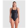 Arena Costume intero Control Pro Back Solid Black/Black da Donna