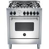 La Germania AMN765EXT Americana Cucina 5 Fuochi Gas Forno Elettrico 56 L 9 Funzioni Classe A (70x60x89 cm) colore Inox
