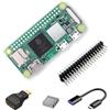 Ｒ∞ＲａｓＴｅｃｈ R∞RasTech Kit Raspberry Pi Zero 2W | Pin Header, dissipatore di calore in alluminio, cavo micro USB OTG, adattatore mini HDMI-HDMI