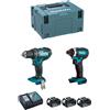 MAKITA Kit DLX2127J1 (DDF482 + DTD152 + 3 x 3,0 Ah + DC18RC + MAKPC 3)