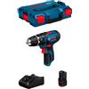 BOSCH Professional Trapano a Percussione BOSCH GSB 12V-15 (1 x 3,0 Ah + GAL12V-40 + L-Boxx 102)