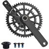 QUYCOIU 165/170/172,5/175 Mm Guarnitura Per Bici Da Strada Doppia Corona Integrata | 46-30T/48-32T/50-34T/52-36T/53-39T Per 10/11/12 Velocità Per Bici Da Strada/pieghevoli/bmx