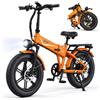 LIRKAN Bicicletta elettrica da 20 pollici, pieghevole, 7 marce, con batteria da 48 | Fat Tire E-Bike - Bicicletta pieghevole per adulti, per qualsiasi tipo di terreno, sospensione completa