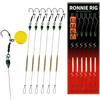 Generic Ronnie Rig - Ami da pesca alla carpa, in acciaio al carbonio, anti-groviglio, cambio rapido, colore argento e set da 6 pezzi per pesca grossolana e da abbinare