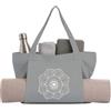 Vortiva Borsa per tappetino da yoga in tela con tasche multiple per | Robusta tela di cotone, resistente all'acqua, per cerniere SBS, design spazioso per tappetino ed essenziali