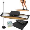 Generic Macchina da sci, cross trainer indoor per allenamento di forza ed equilibrio, carico 150 kg, include bastone da passeggio, attrezzatura fitness a casa per simulazione sci