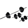 Nqyjm Kit di bilanciere e 2 manubri, 30,5 kg | Esercizi di fitness, allenamento a casa e in palestra