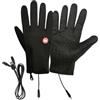 Generic Guanti riscaldati USB | Guanti invernali touchscreen a dita complete | Guanti riscaldanti elettrici in poliestere con riscaldamento posteriore per sci, ciclismo, sport all'aria aperta e uso in