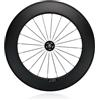LSRRYD Ruote anteriori per bici a scatto fisso 700C Freno a V Cerchio per Bicicletta in carbonio 88mm 9×100mm Asse solido Ruota a velocità singola Cuscinetto sigillato
