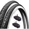 ECOVELO EBI28BCD 2 COPERTONI 700 X 35 28 1 5/8 3/8 (37-622) + CAMERE AMERICA Pneumatici Bianconeri Deestone Bicicletta Bici City Bike Trekking