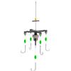 Qusinfc Baits Fishhooks - Set di ami da pesca in argento per carpe d'acqua | Perline regolabili, attrezzatura lunga per pescatori del lago