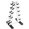 ChiicCluttr Supporto per manubri, Rack Fitness, Palestra, Struttura A-Frame, 5 livelli, Capacità 5 paia, Bianco, Compatto, Organizzazione Palestra, Casa, Hotel, Palestra, 34 x 32 x 65 cm