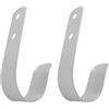 NbgrvB 2 supporti in acciaio inox per aste da 38 mm | Costruzione di grado marino, resistente all'acqua salata, finitura argento, tiene saldamente i remi, confezione da 2 per set