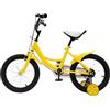 YUYUZI Bicicletta per bambini Dual Brake Design, sedile con braccioli regolabili per ragazze e ragazzi 5-8 anni, bicicletta per bambini da 16 pollici con ruote di supporto, campanello per bicicletta,