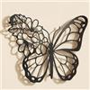 Rêve aube Decorazione da Parete in Metallo Nero Farfalla Motivo Floreale 30,5 × 20 cm | Scultura murale con dettagli floreali e linee aperte per soggiorno, camera da letto, corridoio, bagno, ingresso e studio