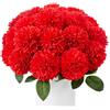 XIANNVXI 12 fiori artificiali rossi come veri crisantemi, fiori artificiali, rossi, finti, fiori di plastica, vasi decorativi per composizioni floreali, matrimoni, decorazioni per la casa