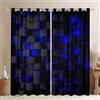 Loussiesd - Tende oscuranti blu e nere, tende geometriche per camera da letto e soggiorno, per ragazze, oscuramento 30%-50%, stile moderno, trattamenti per finestre, 167,6 x 182,8 cm (larghezza x
