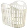 Generic Cesto portabiancheria pieghevole, in plastica, flessibile, per casa, bagno (bianco)