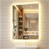 COSTWAY Specchio da Bagno Rettangolare Retroilluminato con Luce 80 x 60 cm | Specchio da Parete con Memoria, 3 Colori di Luce, Dimmerazione Continua e Vetro Temperato Infrangibile, IP44
