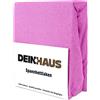 DH DEIN . HAUS dein.haus, lenzuolo in spugna con angoli elasticizzati, in cotone, colorato, Cotone, Rosa, 160 x 200 cm