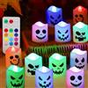 Probuk 12 Pezzi Candele LED Senza Fiamma Fluttuanti, Effetto Fiamma Tremolante, Colore, a Batteria, per Matrimoni, Natale, Halloween, Feste e Decorazioni Casa,Con telecomando