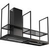 FABER S.p.A. Faber T‑SHELF EV8 BK MATT A180 - 325.0606.131 - Cappa Isola 180 cm Nero Opaco, LED Dimmer, 700 m³/h