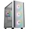 Lustrens Case per PC Mid-Tower E-ATX con supporto per radiatore da 420 mm e 4 ventole ARGB