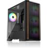 Lustrens Custodia per PC AGOS MAX-MS4, colore nero, posizionata al centro della torre