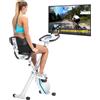 Merkloos Cyclette pieghevole - 8 livelli di resistenza - Con schienale e supporto per tablet
