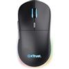 Lustrens Mouse da gioco wireless ricaricabile, 2.4 GHz, 10.000 DPI, illuminazione RGB (nera)