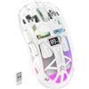 Lustrens Mouse RGB wireless, trasparente, 4000 DPI, dual mode