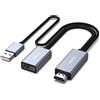 Lustrens Adattatore da HDMI a DisplayPort, supporto per risoluzioni 4K a 60Hz, 2K a 144Hz e 1080P a 165Hz
