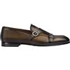 Doucal's - Mocassino Doucal`s in pelle marrone scuro con doppia fibbia - - Shoes - Uomo - Marrone