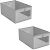 lompyeu Scatole Portaoggetti, 2 Pcs 40 x 30 x 19.5 cm Scatola Porta Oggetti- Design Sottile e Leggero, Ceste Contenitori per Armadio Vestiti Bagno Organizer