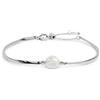 MARLU' BRACCIALE SEMI RIGIDO CON TUBOLARI TWISTED E PERLA CENTRALE - ARGENTO/ACCIAIO