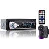 NK Autoradio auto con RDS - 1 DIN - 4 x 40 W - Bluetooth 5.0, funzione AUX, lettore MP3 e x2 USB, FM Audio Stereo, Vivavoce, telecomando per telecomando, schermo LCD, iOS e Android (eMark)