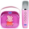 Lustrens Altoparlante karaoke wireless con mini LED e microfono Bluetooth, colore rosa