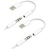 Lustrens Adattatore USB-C a jack da 3,5 mm (set da 2) per iPhone e Android