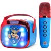 Lustrens Altoparlante karaoke portatile LED, wireless, con microfono Bluetooth e luci che cambiano colore